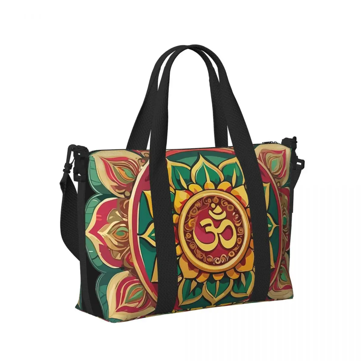 

OM Mandala Bliss Beach Travel Bag Large Capacity Tote Bags for Gym Sport Women Shopping Duffle Shoulder Bag