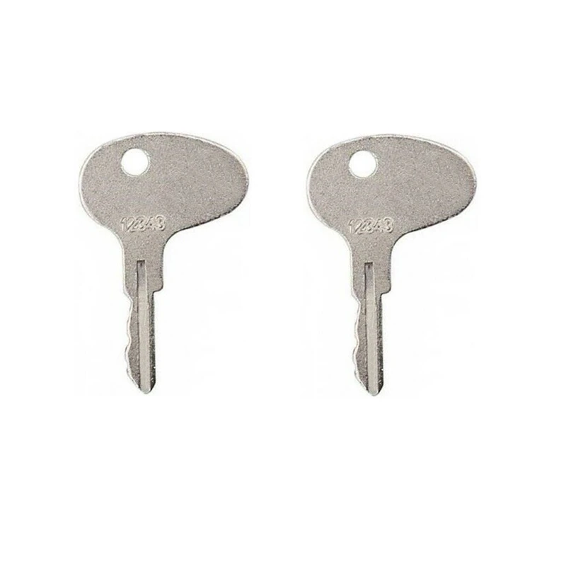 

2 Pcs 12343 123243 Key For Caterpillar Kubota Towmotor Satoh Kumiai Forklift Dozer Tractor 912-0514920