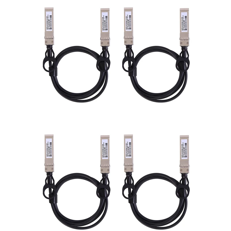 

4X 10G SFP+ Twinax Cable, Direct Attach Copper(DAC) 10GBASE SFP Passive Cable For SFP-H10GB-CU1M,Ubiquiti,D-Link(1M)