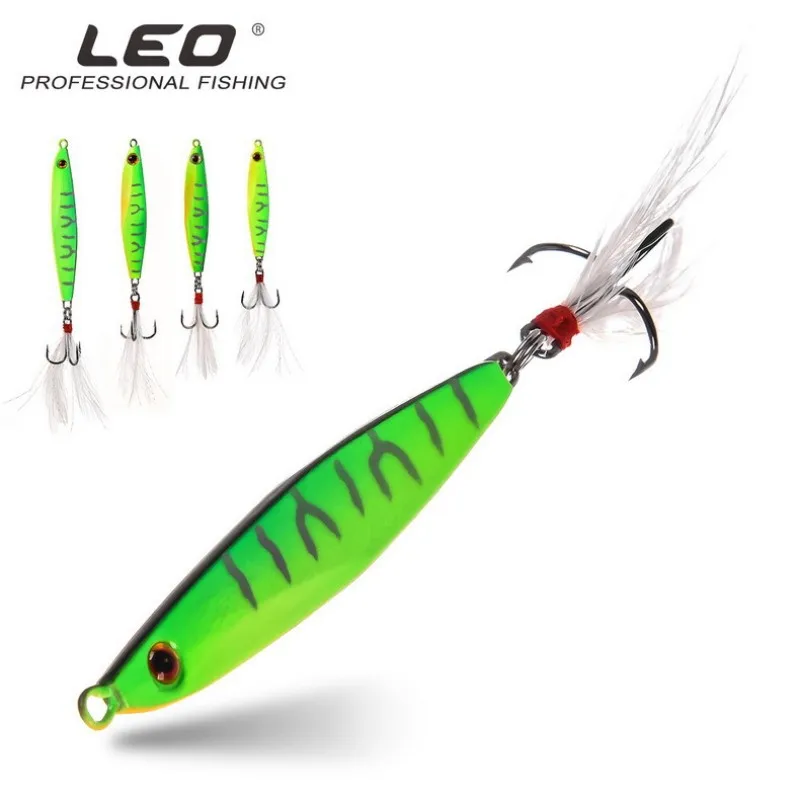 

LEOFISHING 5PCS Lure Hard Glitter Tiger Green Striped Mini Fish Baits Hooks 7g/10g/15g/17g Fishing Accessories