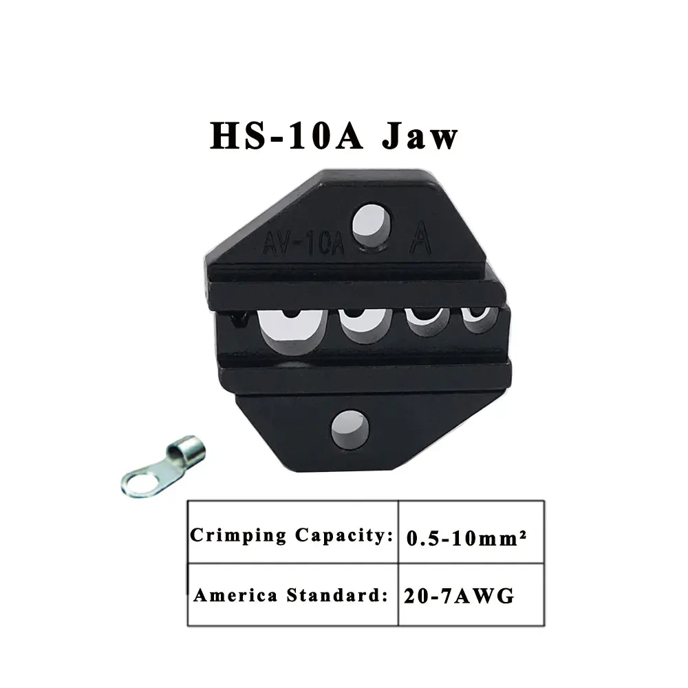 Alicatadores de crimpagem Mandíbula para vários tipos, Alicatadores para 230mm, Terminal Não Isolado, HS-03BC, HS-103, HS-101, HS-2546B, ferramentas