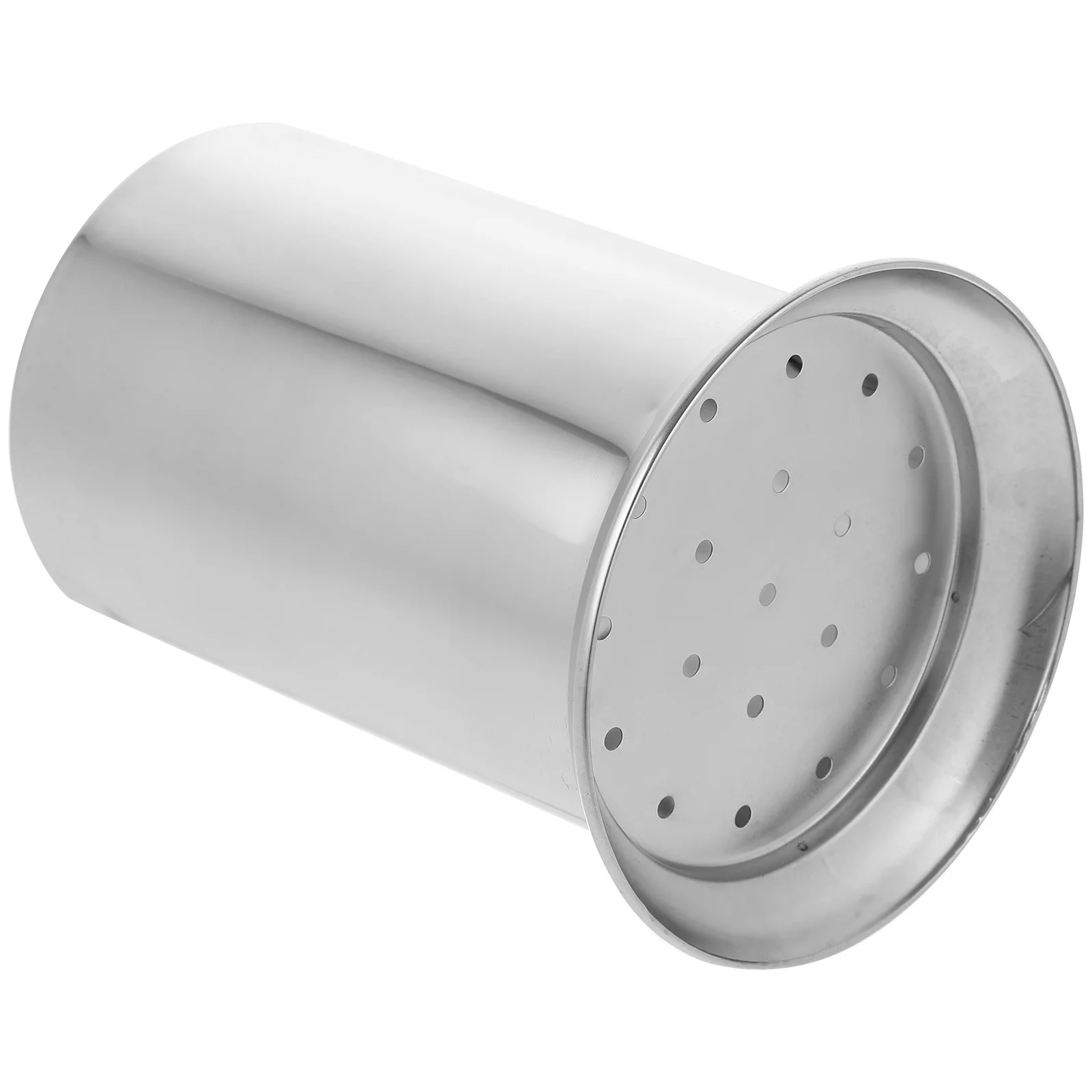 

Stainless Steel Utensil Holder Cutlery Storage Container With Drainage For Spoons Forks Chopsticks Straws Kitchen Countertop