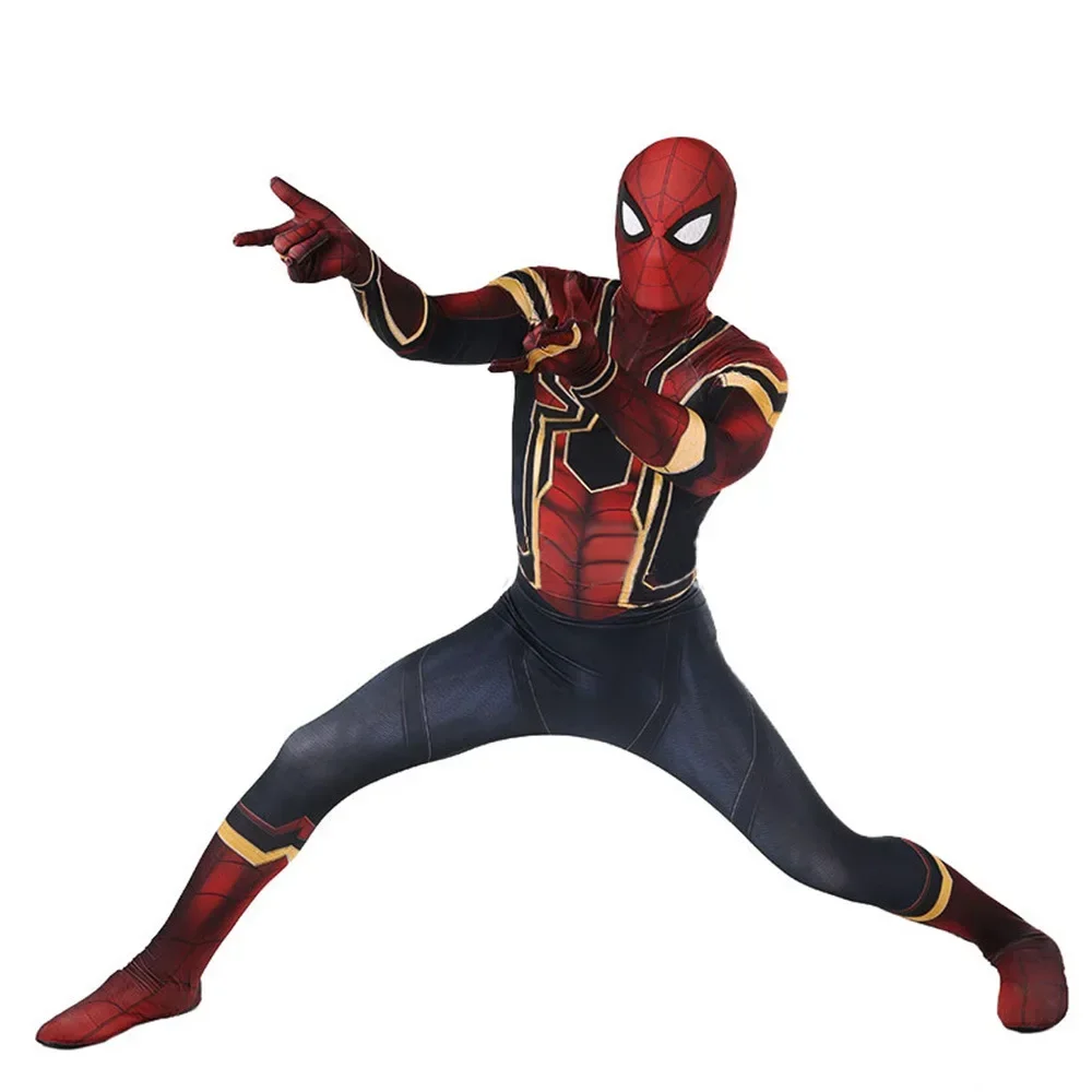 

Dark Iron Spiderman Costume 3D Printed Spandex Home Coming Spider Costume Superhero Bodysuit Halloween Cosplay Jumpsuits Adult