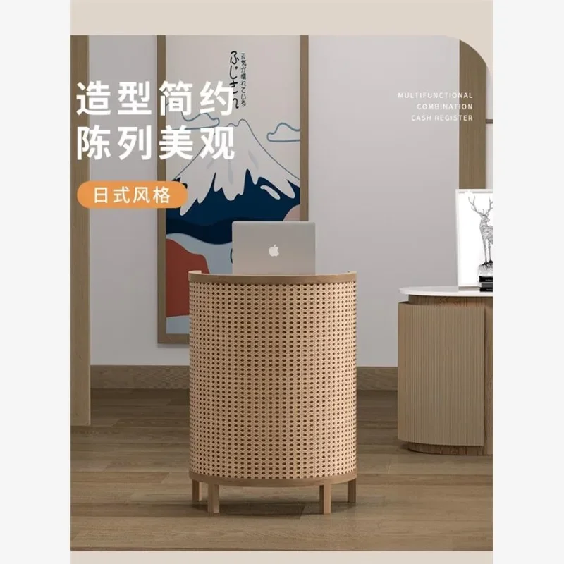 Package installation checkout page Bar counter Reception desk Cashier table Chinese restaurant Hotel welcome desk Small