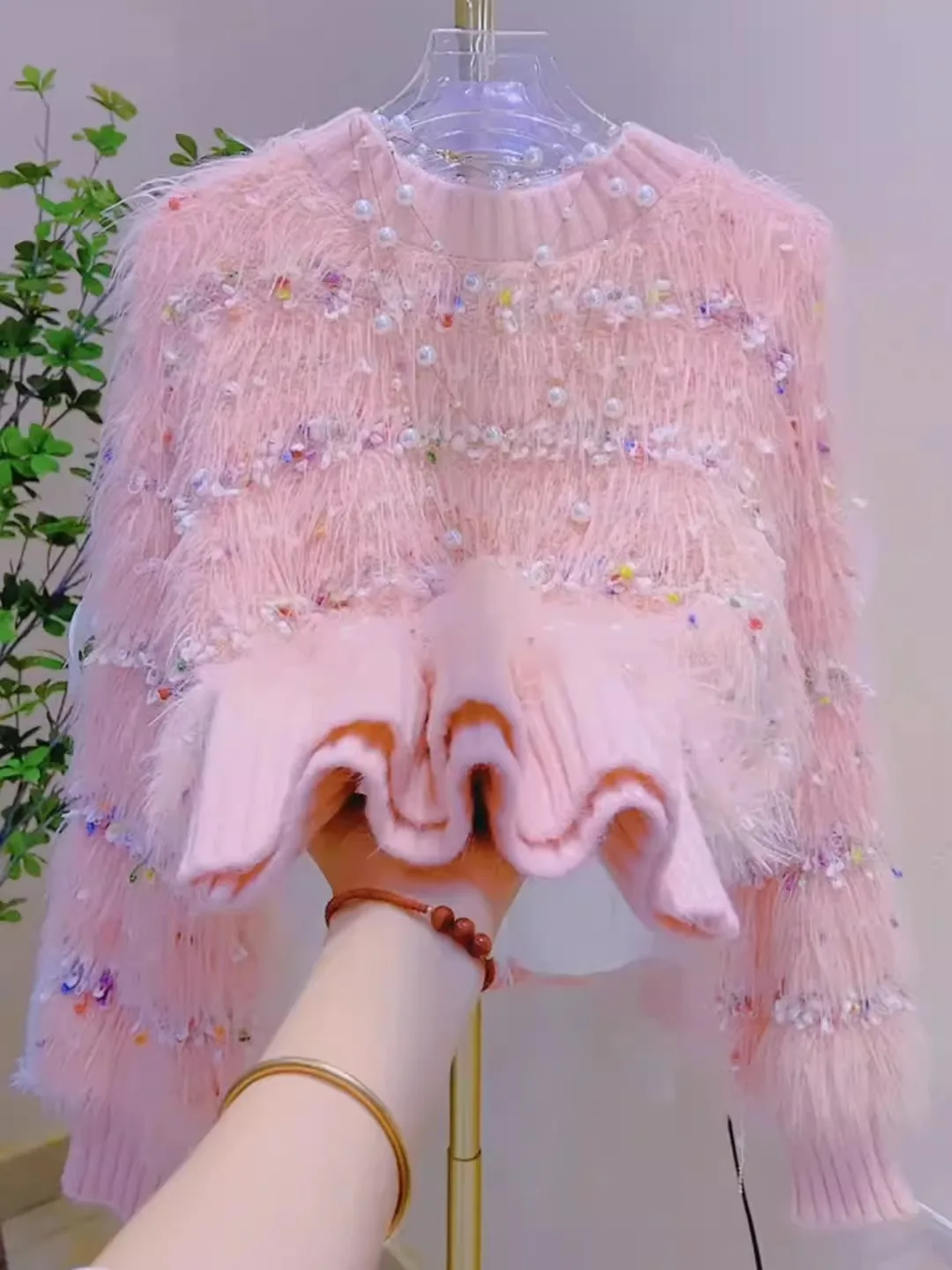 

Autumn Winter Lazy Sle Women's Sweater Soft Cozy Knitted Top Dot Pattern Warm Boting irt Sweet Sle Loose Fit