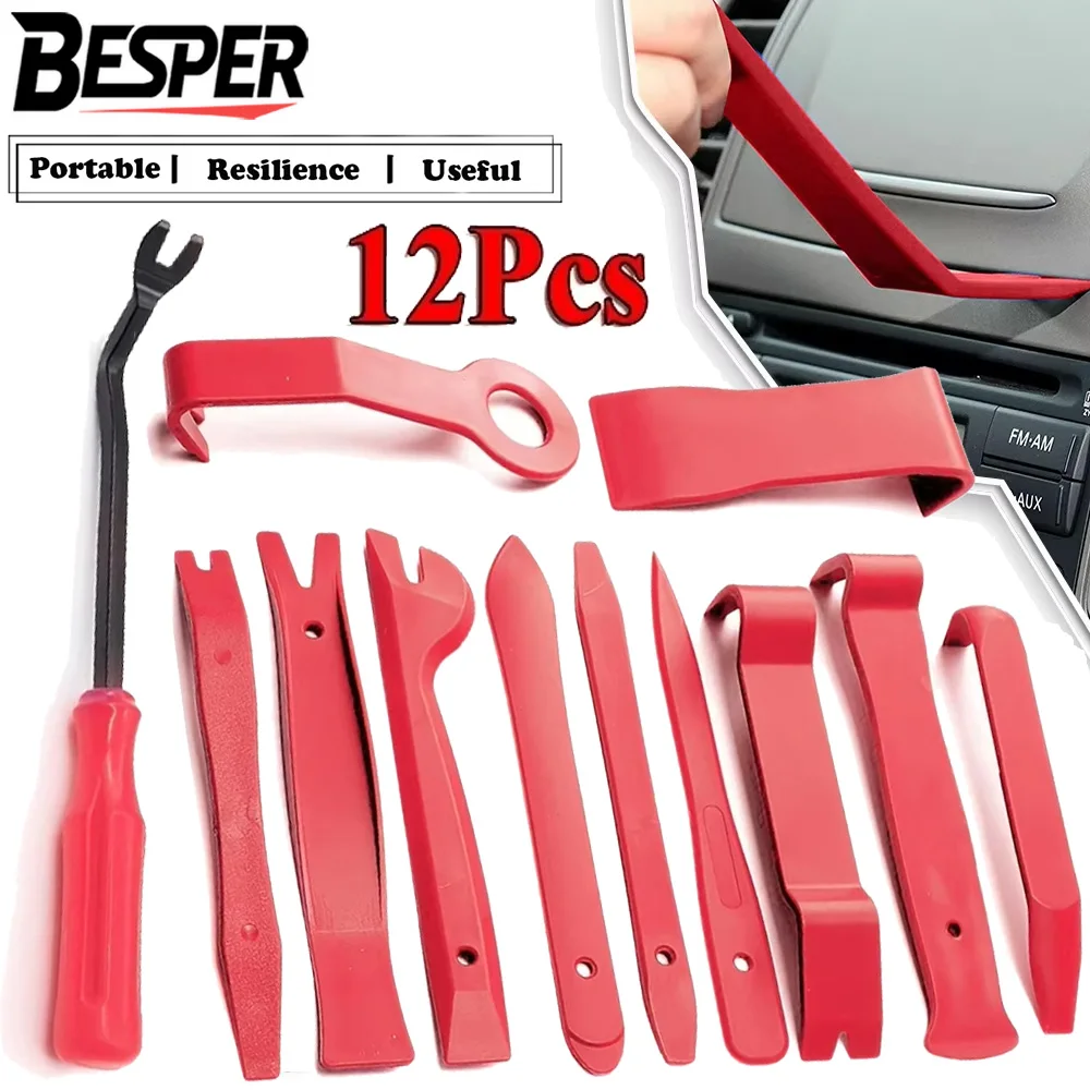 5/11/12 pçs clipe de porta automática painel guarnição remoção desmontagem ferramentas reparo painel plástico extrator kit acessórios automóveis
