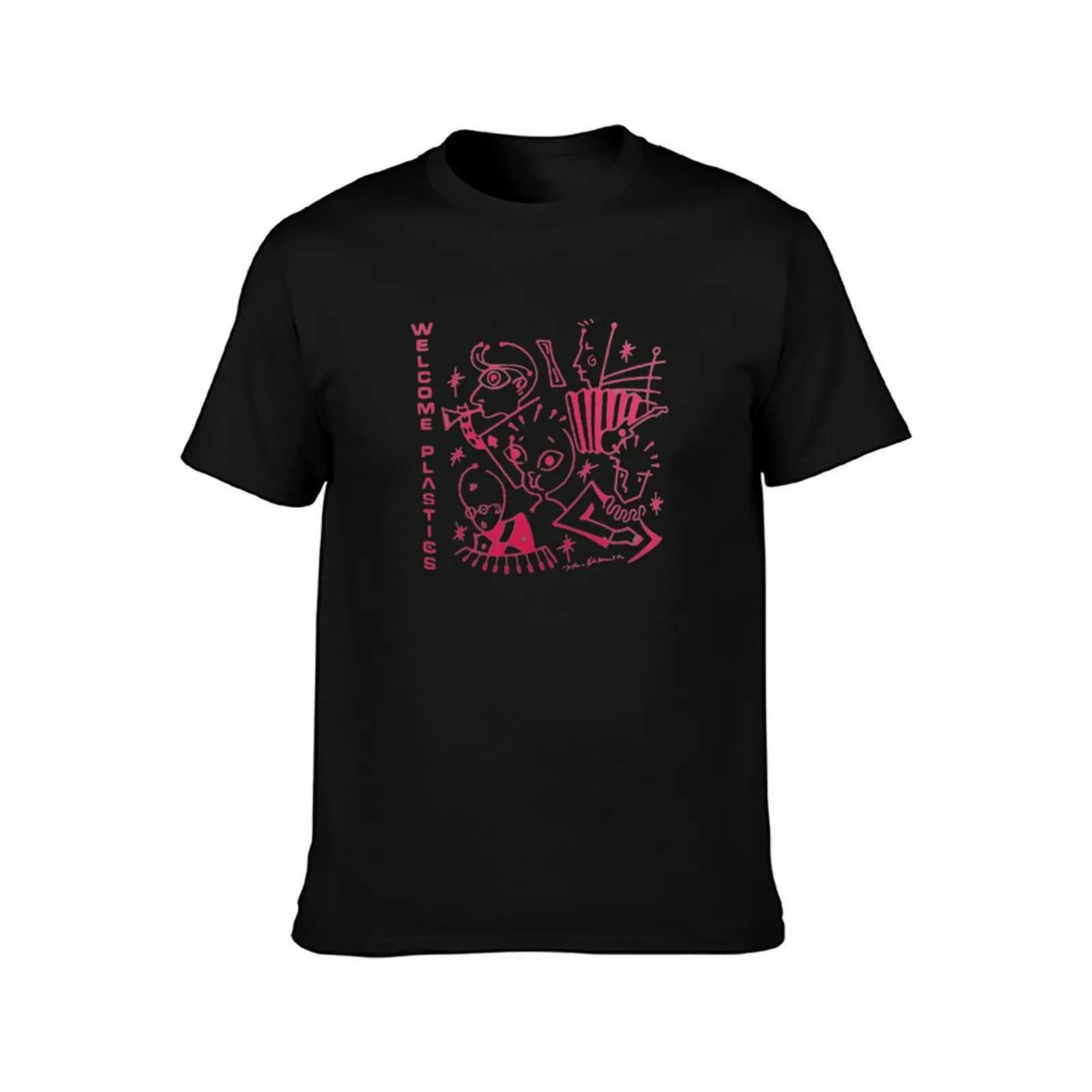 Plastics - Welcome Plastics T-Shirt Summer Casual Cotton Tee Oversized Streetwear Tops Vintage Graphic Print 100% Cotton