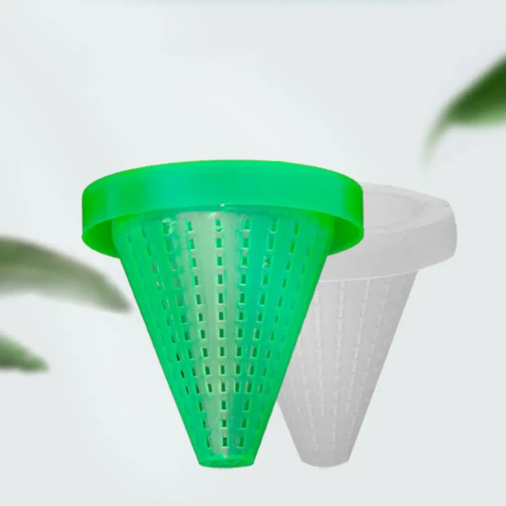 2PCS Plastic Automatic Feeder High Quality Tapered Hopper Basket With Suction Cup Fish Tank Cone Conical feeder