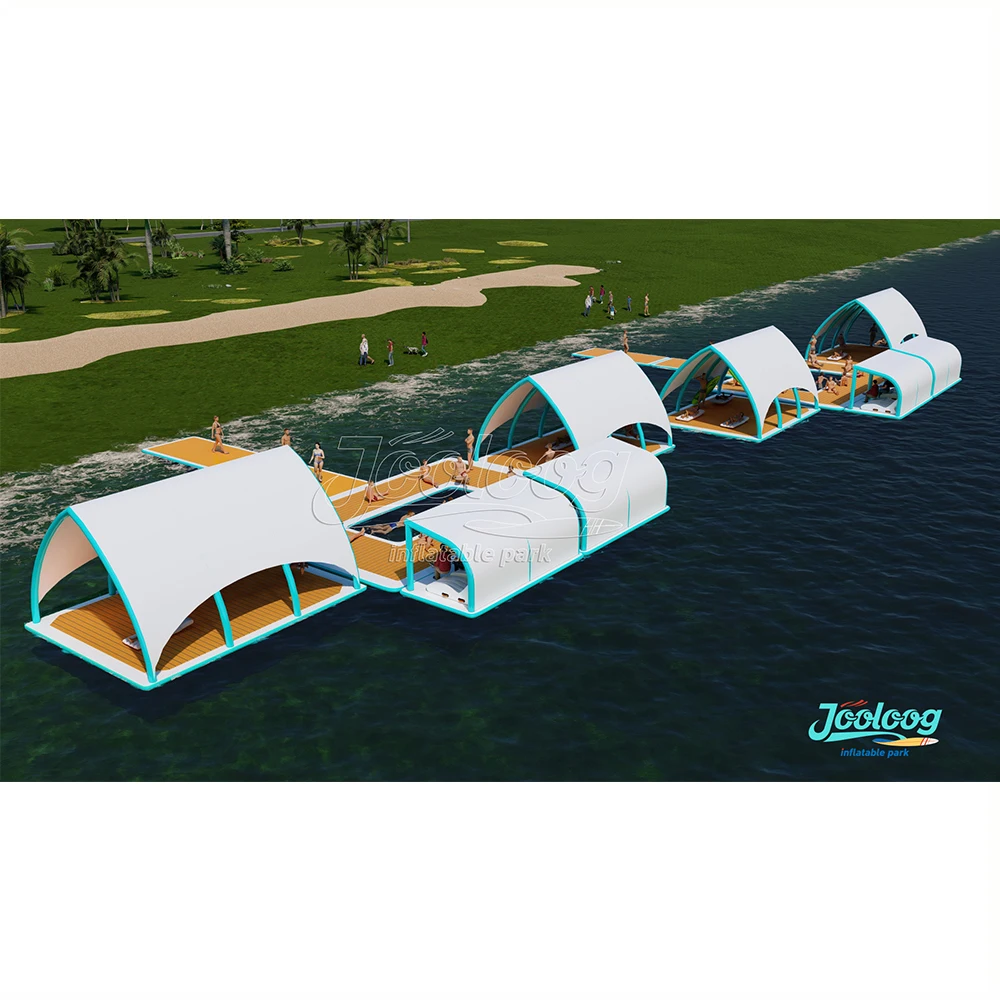 

Water Venue New Design Popular Floating Inflatable Pavilion Floating Island