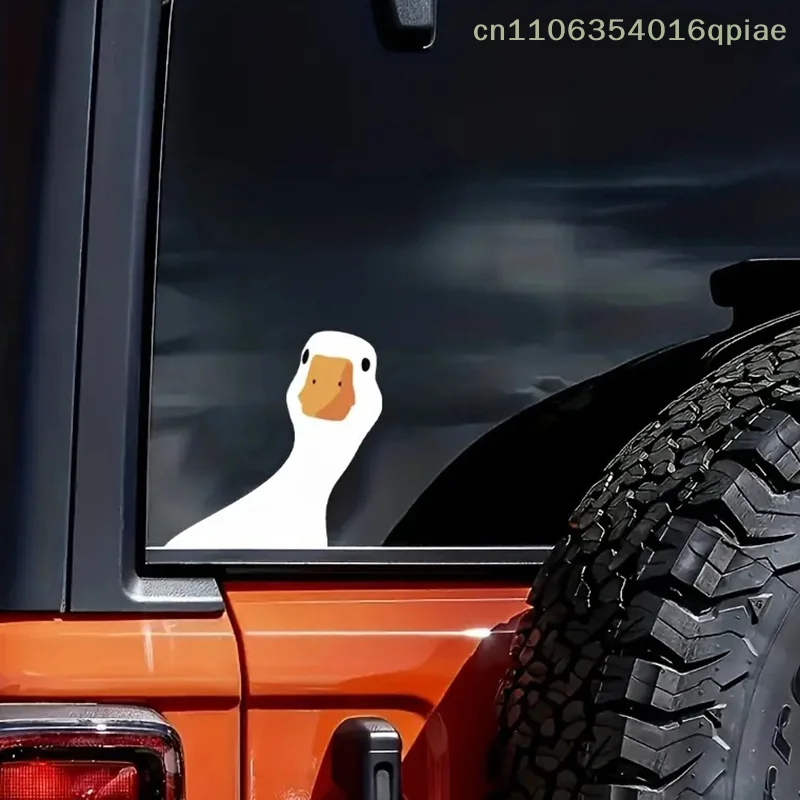 (Sommer4) Kreativer, niedlicher, interessanter, wasserdichter, langlebiger PVC-Vinyl-Enten-Aufkleber für Auto, LKW, bezaubernder Fenster- und Karosserieaufkleber