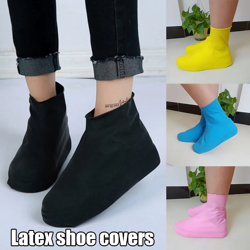 Waterproof Silicone Shoe Covers Reusable Non-Slip Wear-Resistant Rain Shoe Covers Unisex Rain Boots For Outdoor Rainy Day 1Pair