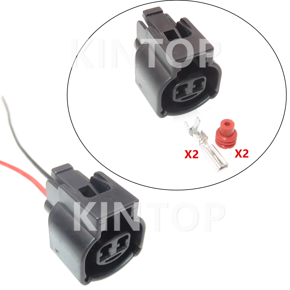 1 Set 2 Pins Car Intake Air Temperature Sensor Waterproof Socket AC Assembly MG640461-5 Automobile Wire Harness Plug For Toyota