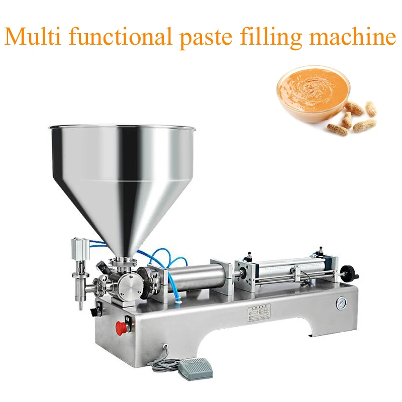 

PBOBP Horizontal Pneumatic Paste Filling Machine Peanut Butter Cosmetic Cream Tomato Chocolate Single Head Piston Filler