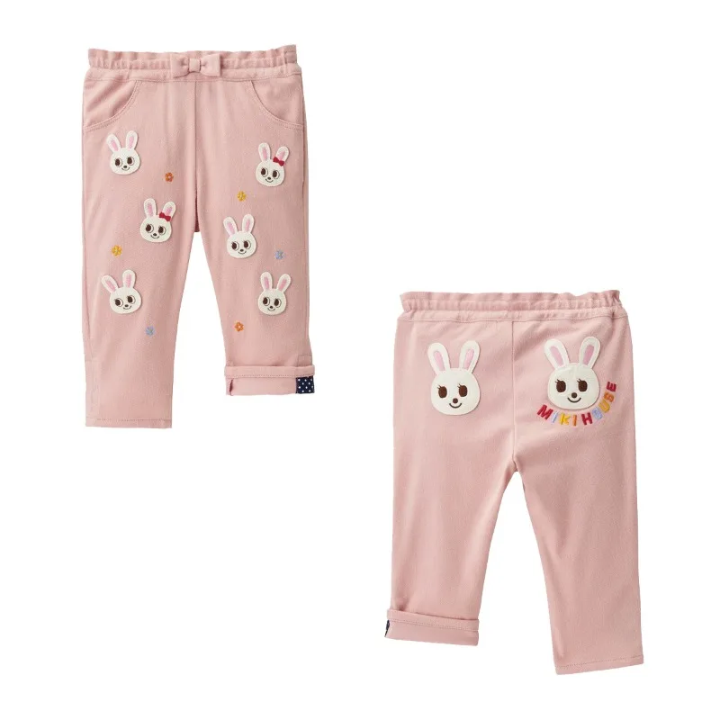 Autumn New Children Trousers Cartoon Bear Rabbit Embroidered Casual Pant Jeans Boys Pants Baby Girl Clothes Pantalones