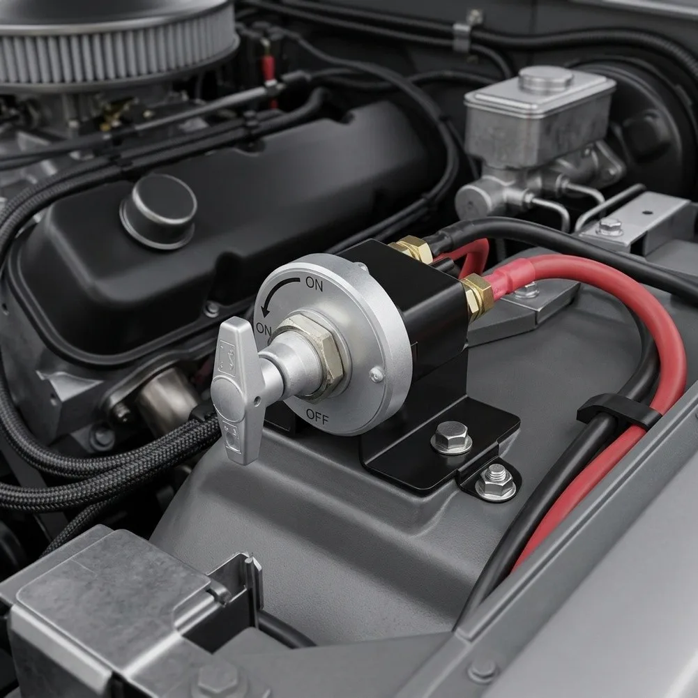 12V Battery Disconnect Switch for Cars For RVs Trucks Boats and Machinery with Housing and Copper Conductors 12V