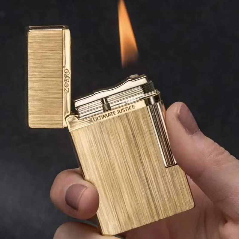 Zorro Original Genuine Kerosene Loud Sound Lighter Steel Wire Drawing Gasoline Engine Smoking Pipe Gift for Men