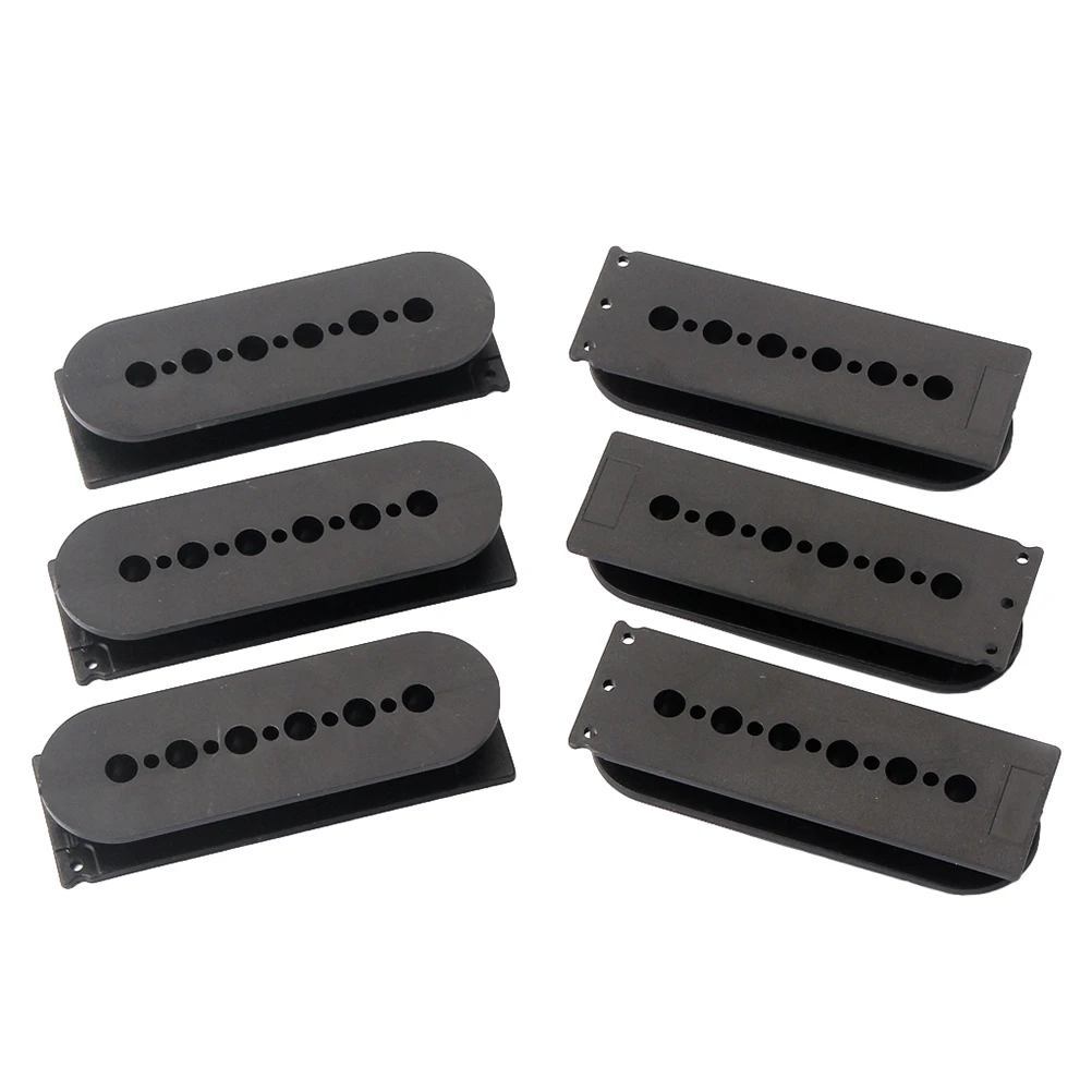 

6pcs Bass Pickup Cover Black Humbucker Slug Bobbin Elegant Replacement Lightweight Durable Guitar Parts Accessories