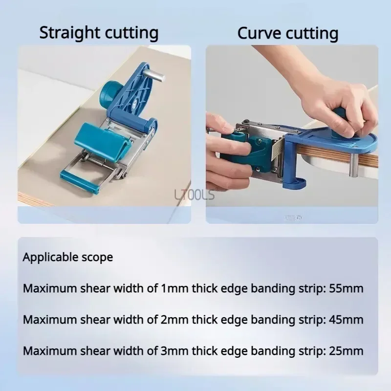 New PVC Edge Band Cutting Tool Edge Banding Cutter Woodworking Curved/Straight Dual Purpose Quick Edge Banding Trimmer Carpentry