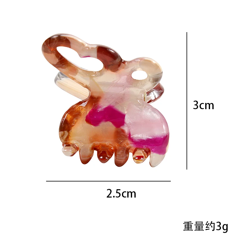 2pcs Korean Acetate Crab Claws Butterfly Cute Mini Sweet Girl Children Barrettes Hairpin Fashion Hair Clips for Kids