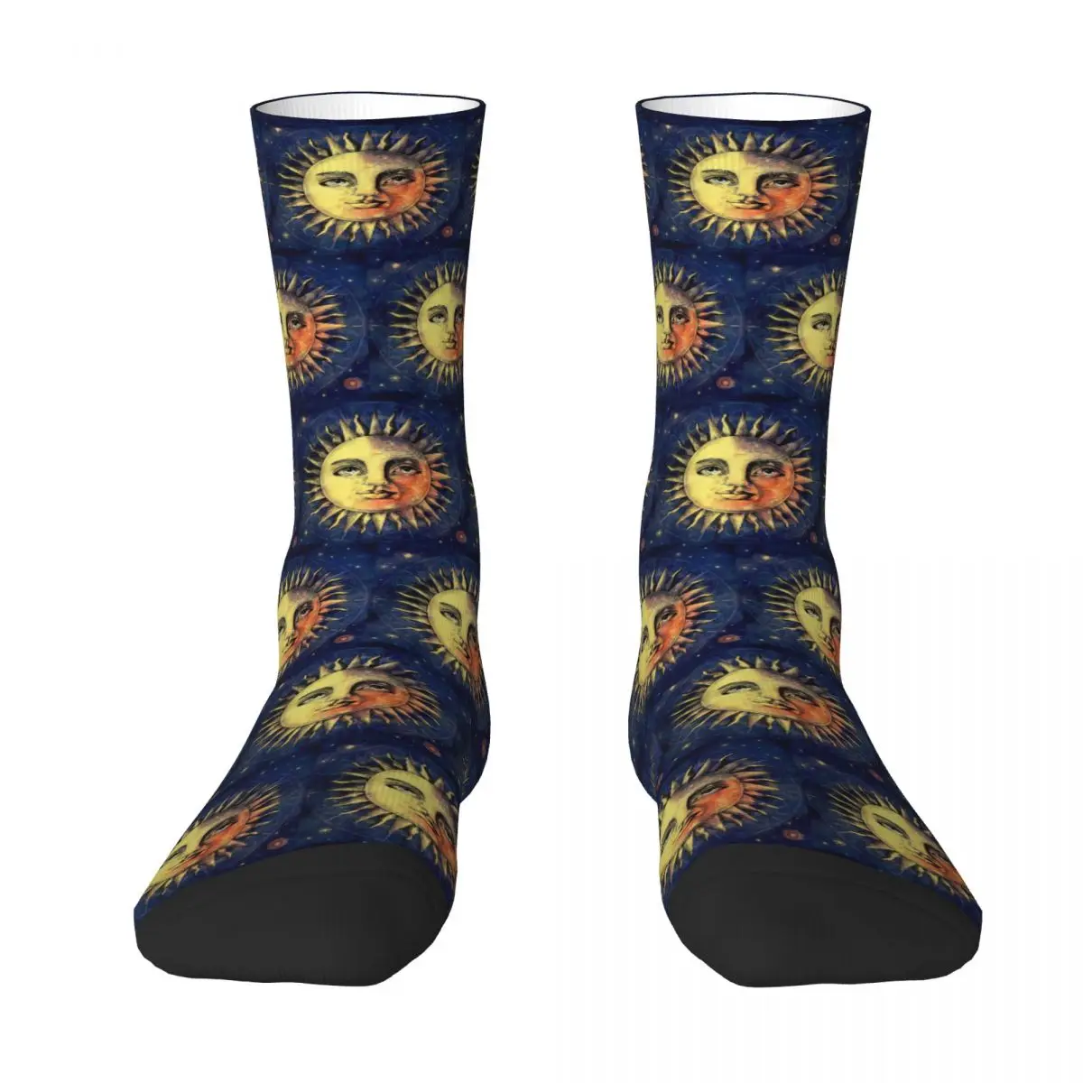 Celestial Antique Sun And Sky Watercolor Socks Harajuku Stockings All Season Long Socks Accessories for Unisex Christmas Gifts