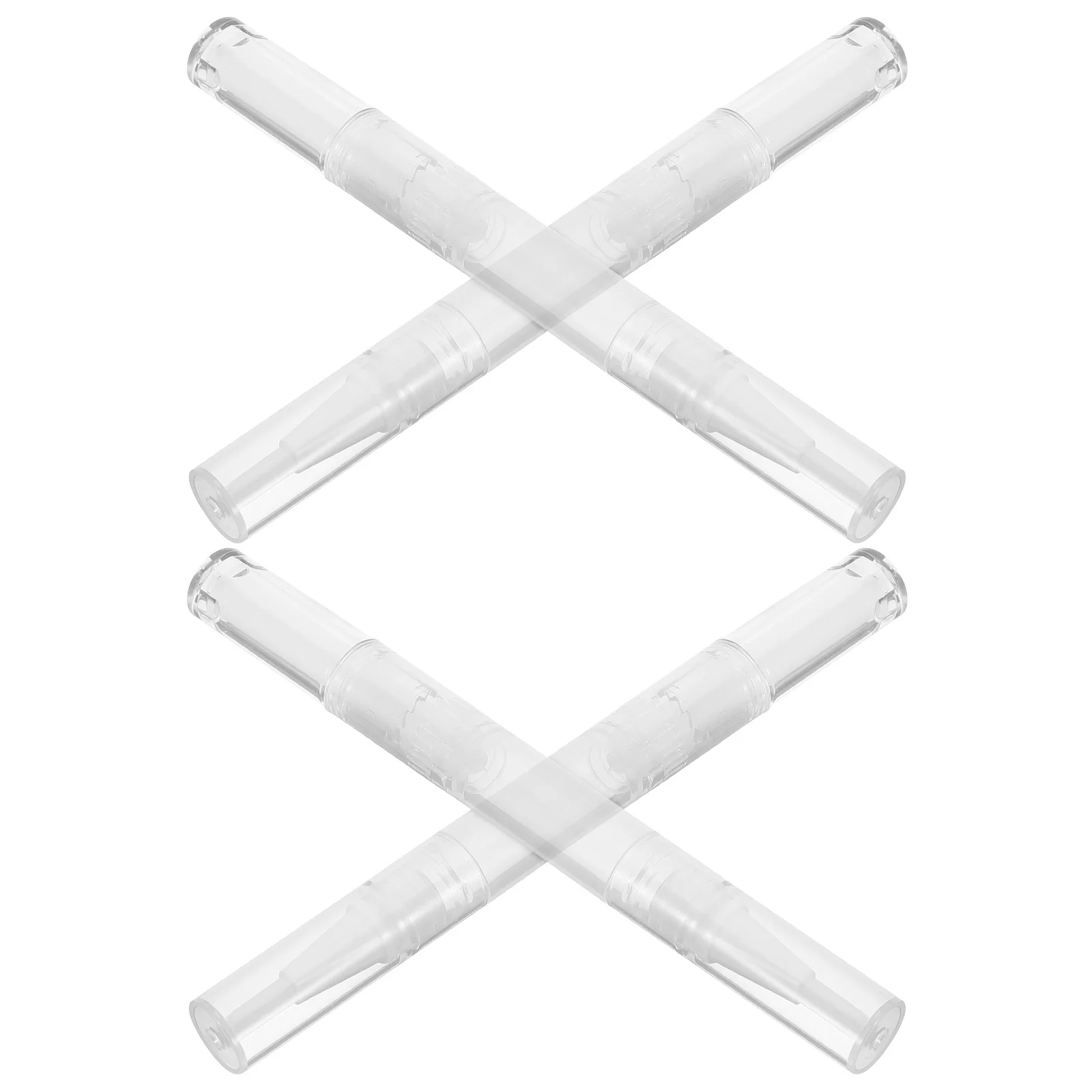 

4pcs Empty Nail Nutrition Oil Pen Reusable Liquid Applicator Ergonomic Leak-Proof Makeup Tool For Cuticle Lip Gloss