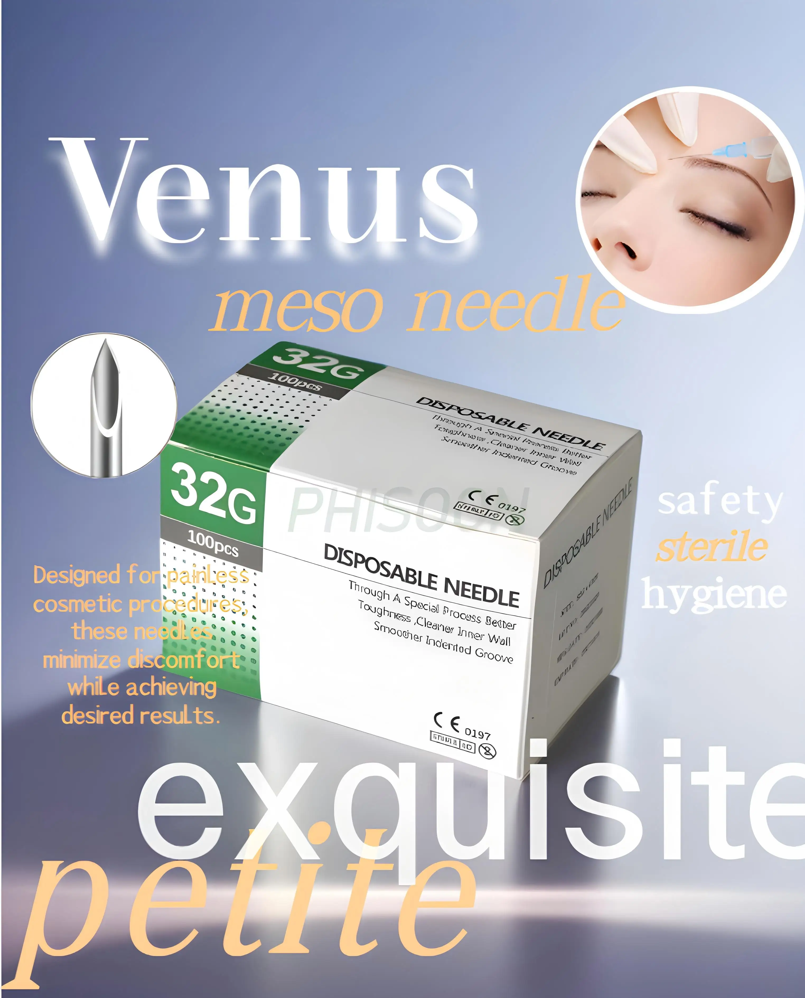 

25 г 30 г одноразовые мезо-голки (50-200 шт.) — ультратонкая острая нержавеющая сталь, специальные инструменты для ухода за век