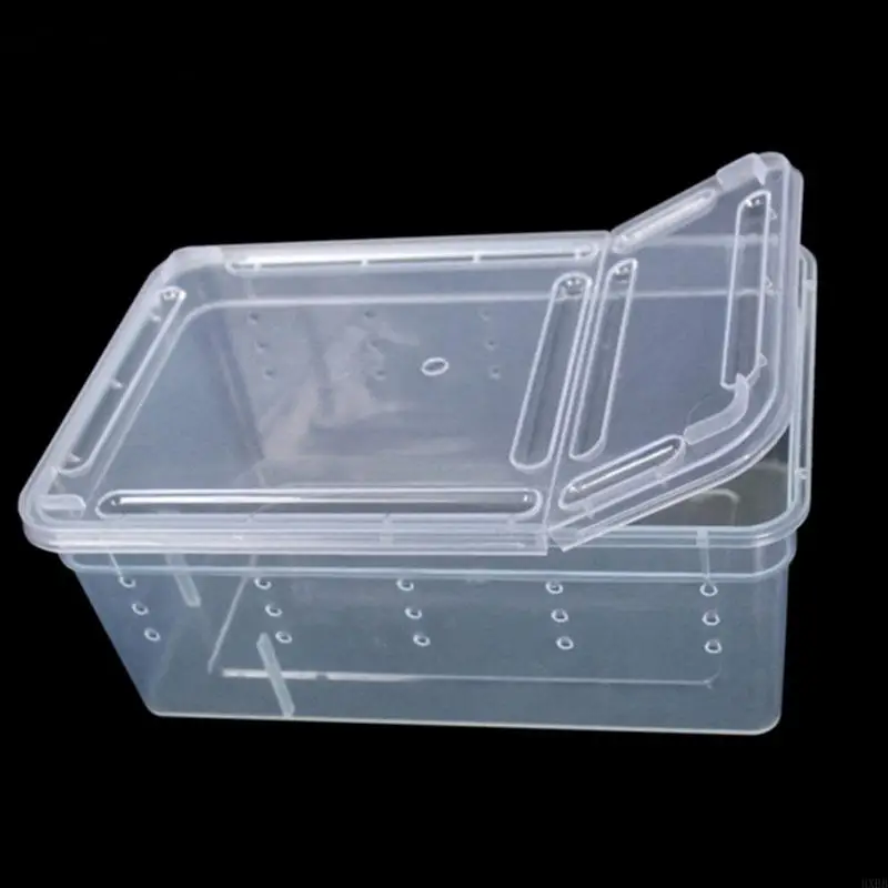 2025 New Reptiles Feeder Box Transparent Reptiles Cage Hatching Container for Lizard