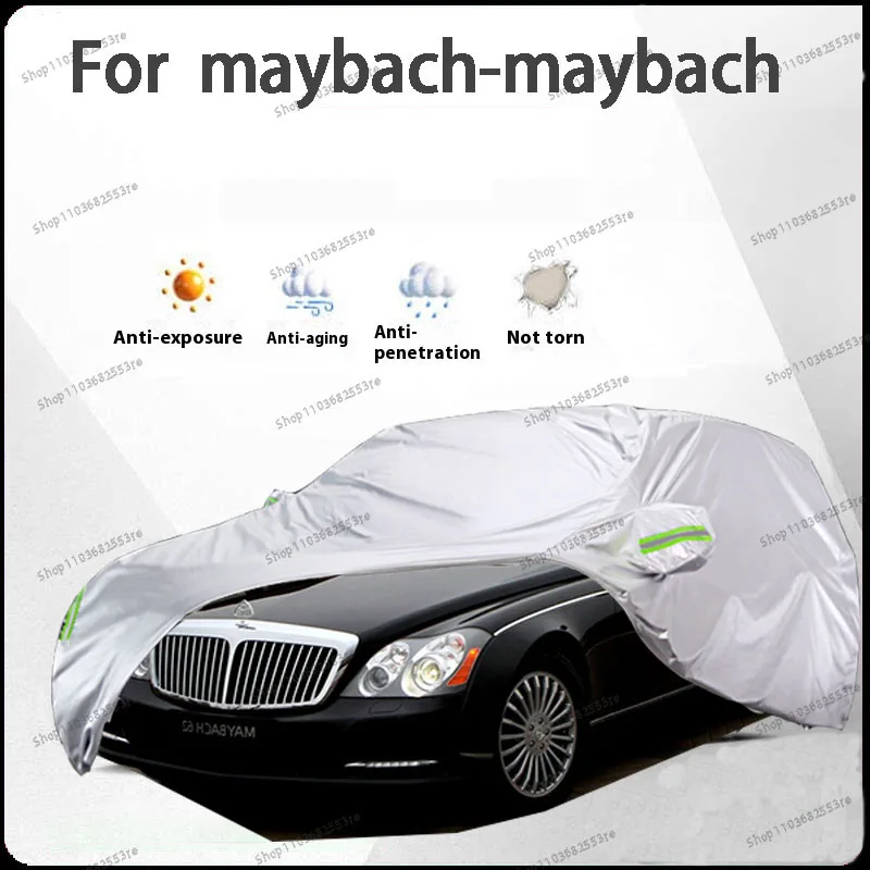

For Maybach Fit Car Cover - Waterproof, Dustproof, Sunshade (UV), Snowproof | Silve Full Cover with All-Day Protection