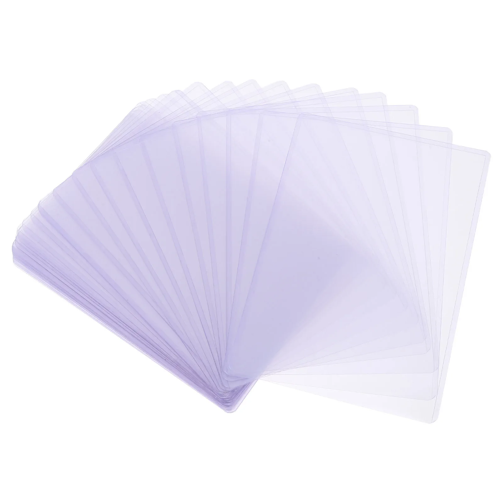 

30 Pcs Transparent File Protector Clear Hard Plastic Card Sleeve Baseball Sleeves
