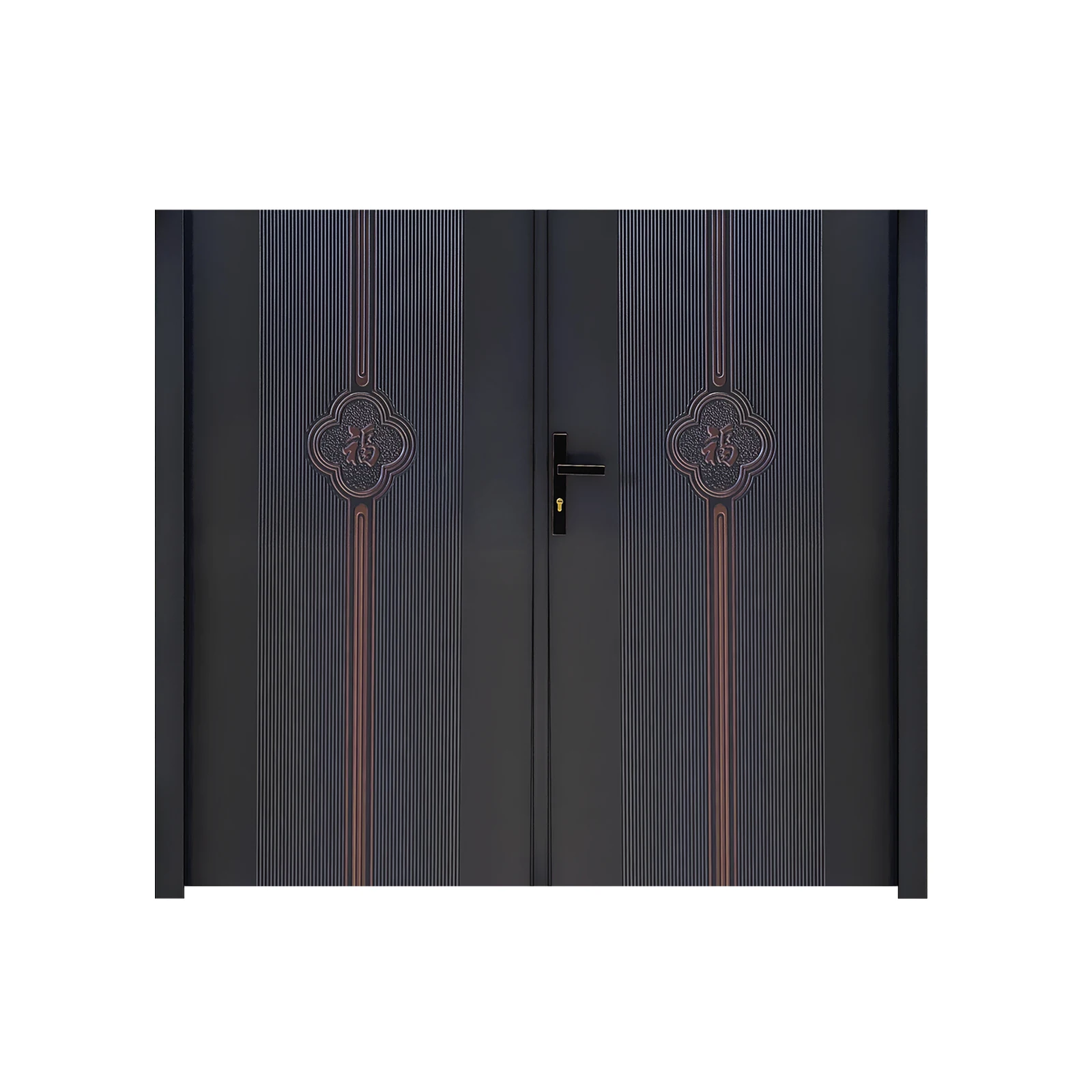 التخصيص لوحات مزدوجة سوينغ نمط الفولاذ المقاوم للصدأ درب بوابات أحدث تصاميم البوابة الرئيسية بوابات الألومنيوم الزخرفية #3