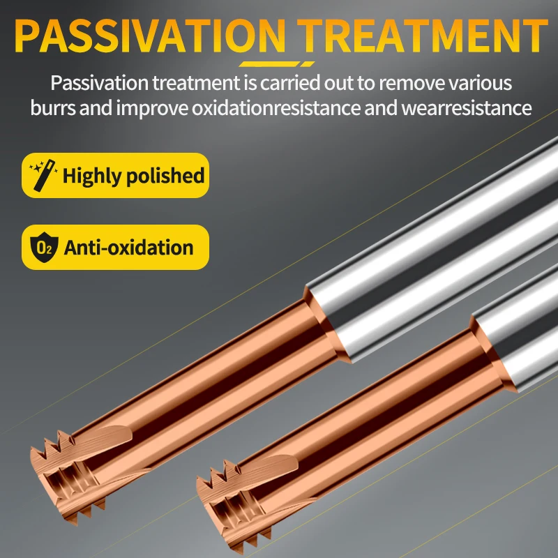 

EVROPA TAP CNC Machine Solid Carbide Tungsten Steel Long Shank 100L Three Row Thread Milling Cutter M2 M3 M4 M5 M6 M8-M14