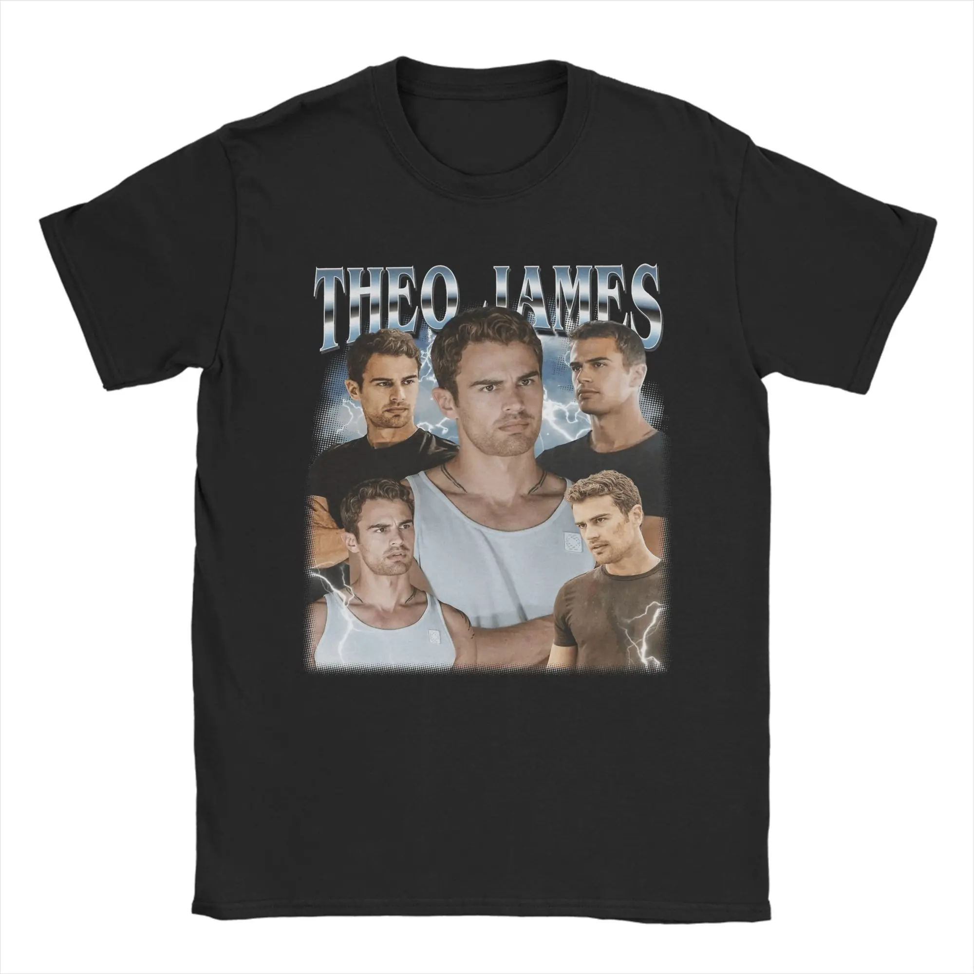 Theo James T Shirts for Men Cotton Humor T-Shirt Crew Neck  Tees Short Sleeve Clothing Gift