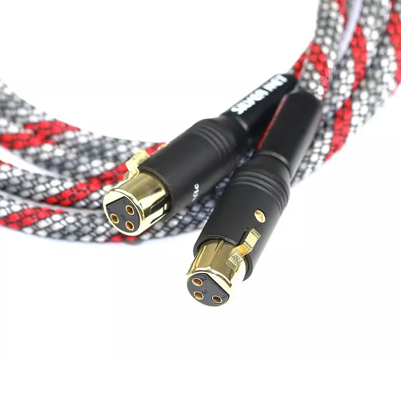 QED مرجع XLR رباعي الحماية: كابل رباعي النواة متوازن OCC مطلي بالفضة لميكروفونات Pro Studio #1