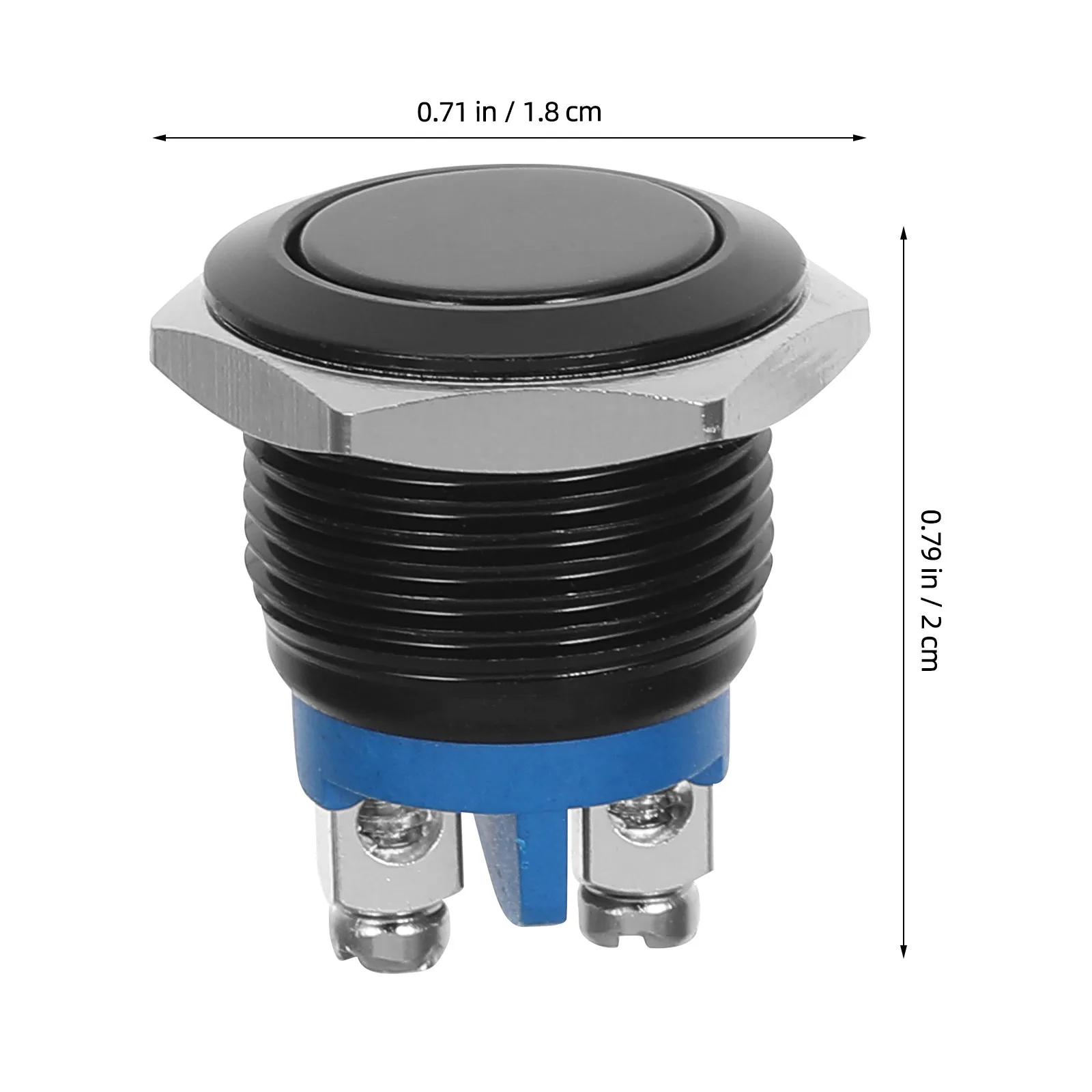 16mm Metal Momentary Push Button Switch Heavy Duty Screw Terminals Spst Suitable for 12V Car Truck Control Momentary Push Button