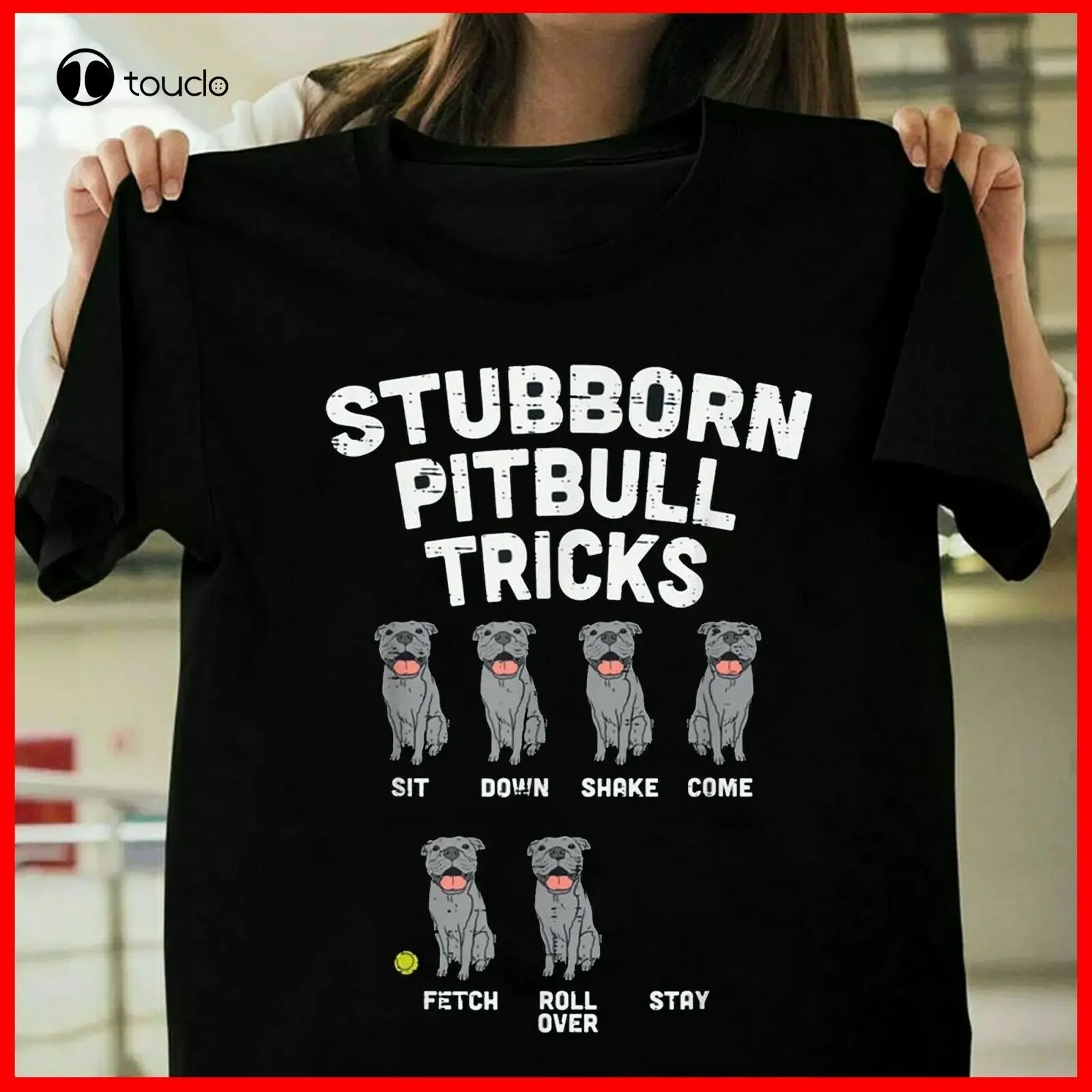 Têtes de Pitbull tours drôle Pittie chien amoureux propriétaire cadeau T-Shirt