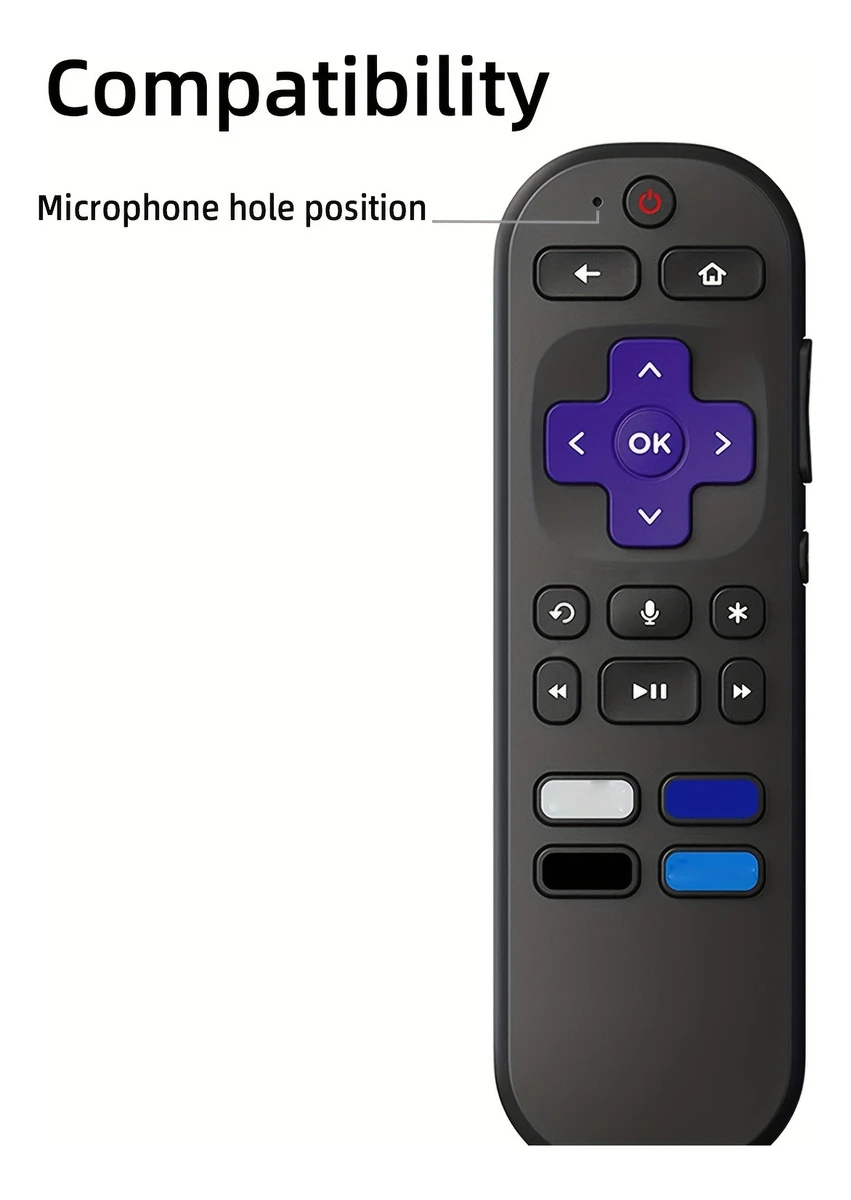 غطاء حماية من السيليكون لجهاز التحكم عن بعد متوافق مع تلفزيون Roku وRoku Express 4K+ وعصا البث