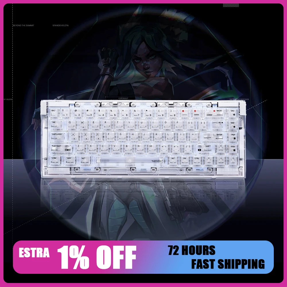 ATK Velota Nothing 68 Hall Effect Magnetic Switch Keyboard 8000Hz Polling Rate RT0.001mm Wired Gaming Keyboard PC Accessories