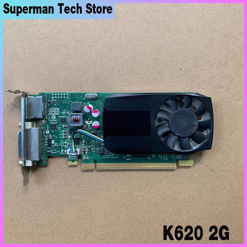 GPU For NVIDIA For Quadro K620 2G Pro-fessional Gra-phics Card 2D Design 3D Modeling Rendering 4K HD 12CM Baffles