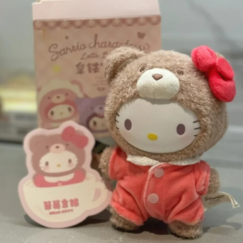 In Stock San Characters Latte Vinyl Plush Blind Box Plush Key And Purse Pendant Cute Anime Collectible Birthday Gifts Toys