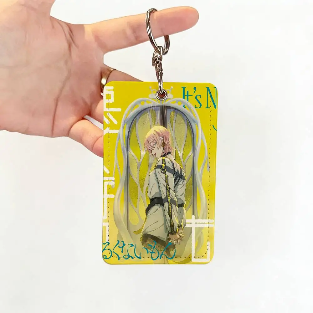 Anime M-Milgram Card Holder Pass Hang Rope Keychain ID Credit Card For Keys Accessories Gifts