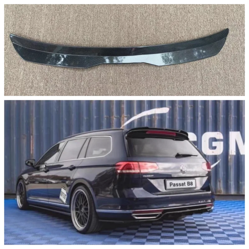 Sayap Belakang For Volkswagen VW Passat B8 Estate 2015 + Perpanjangan Spoiler Atap Mengkilap ABS SPOILER Sayap Belakang Mobil