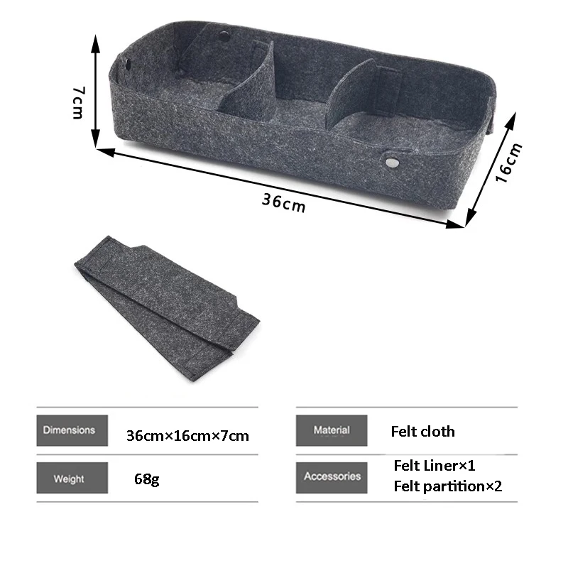 For TOYO Toolbox Y-350 Accessories Portable Felt Lined Interior Soft Tray With Dividers Picnic Camping Gadgets Outdoor Gear