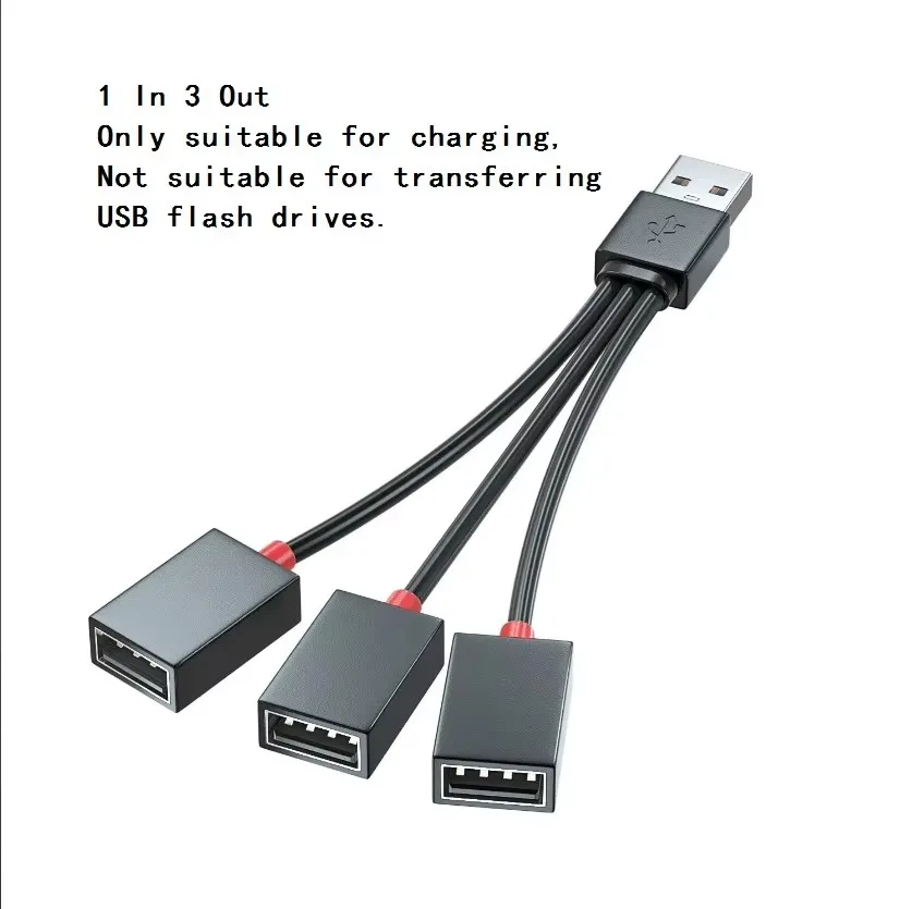 1 to 2 USB Branching Multi-functional Adapter for Mobile Phones, Tablets, Extended Multi Interface Hubs Cannot Transfer Data