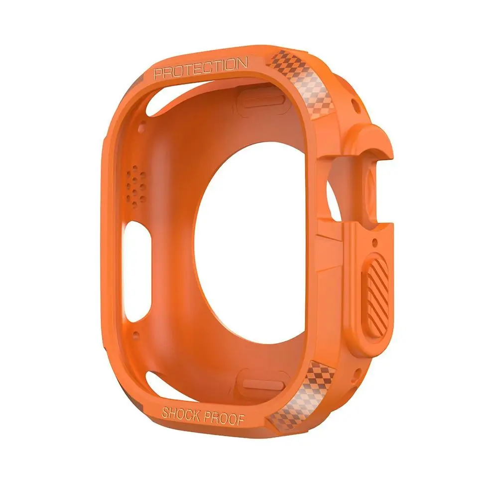 Hoes Siliconen Case Accessoires Shell Holle Beschermframe Anti-Kras Accessoires Screen Protector Voor Apple Watch