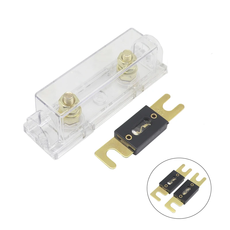 【1Set】 ANL Fuse 60 80 100 120 275 300 400 450A 500 ANS Fuse Holder Bolt-on Fuse Automotive Fuse