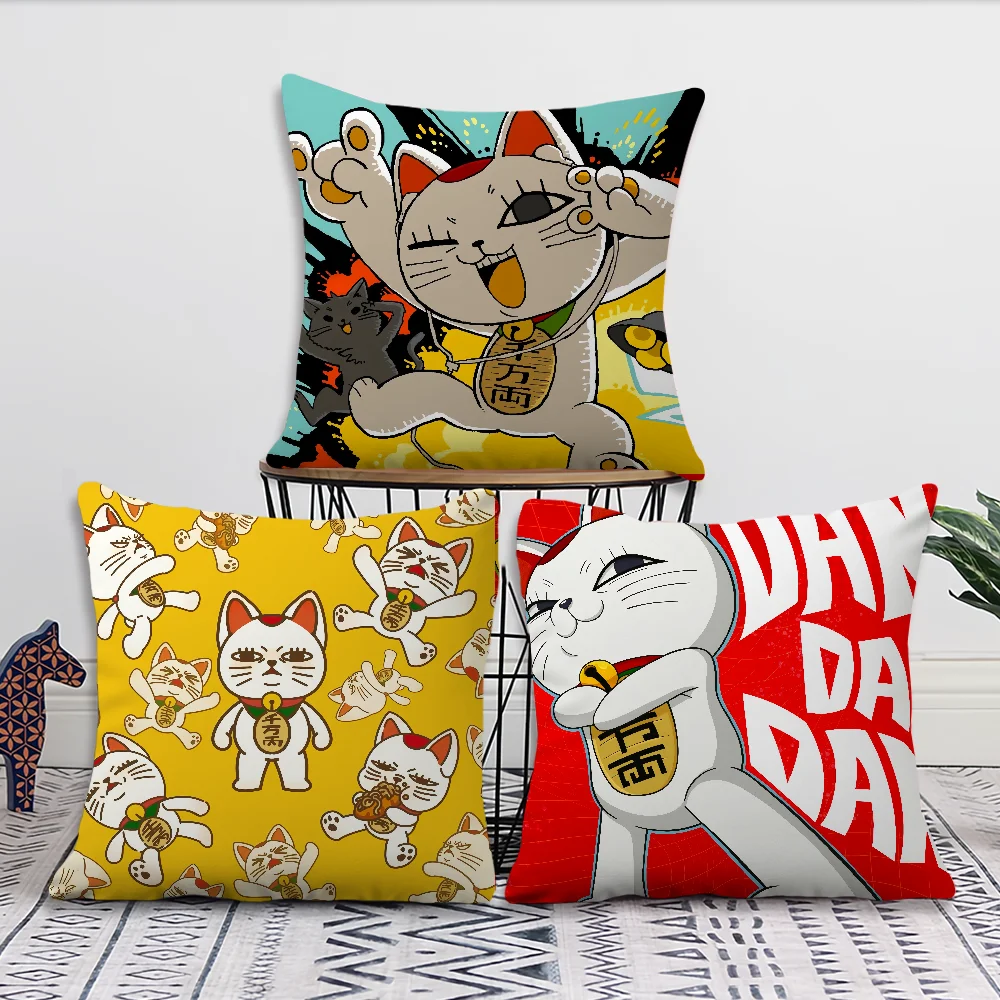 Manga anime T-Turbo Granny cat Comfortable soft Pillow Case for Sofa Living Room Home office Decor and Protective Covers