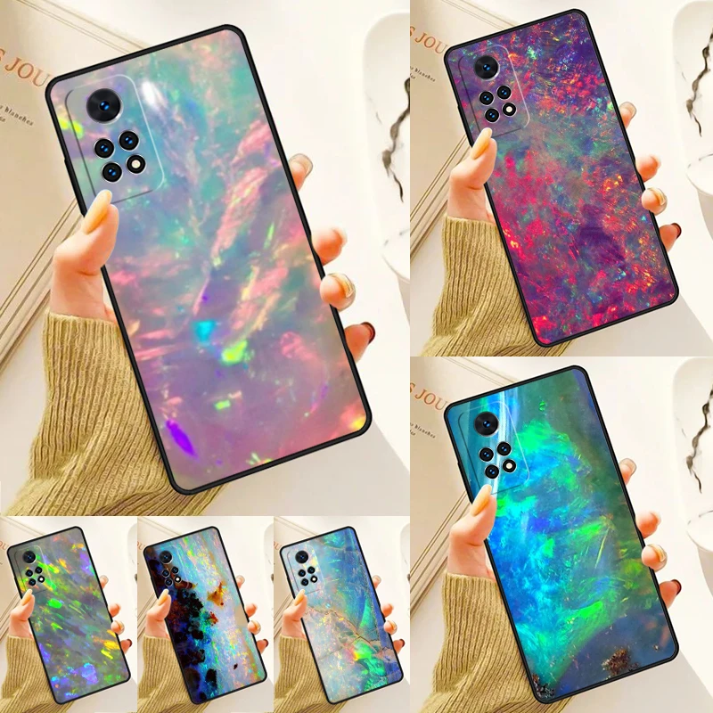 Opal Stone Iridescent Case For Samsung Galaxy S24 Plus S23 S20 S21FE Lite S22 Ultra Note 20 S8 S9 S10 Phone Coque