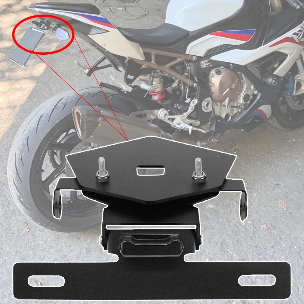 S1000RR License Plate Holder Adjustable Short Tail Tidy Motorcycle Accessories For BMW S1000 RR S1000R M1000RR 2019-2022 2023