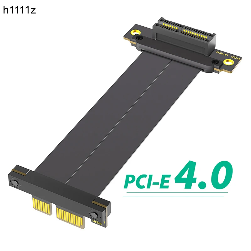 

НОВЫЙ PCI-E 4.0 X1 Riser Cable Dual 90 Degree PCIe Gen 4 1X to 1X Удлинительный кабель PCI Express Riser 8 ГБ для настольных ПК