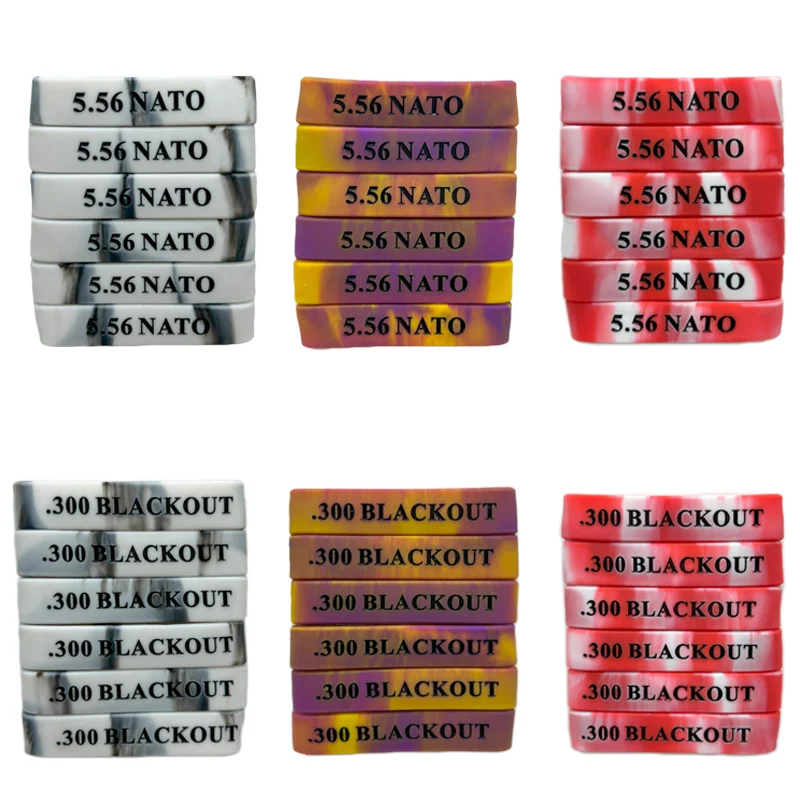 6 Pcs Magazine Marking Band for 300 Blackout 5.56 Nato Elastic Mag Rubber Ring Muti-Colors Airsoft Rifle Hunting Accessories